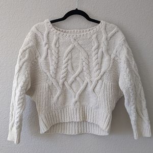 Anthropologie Sleeping on Snow Ivory Knit Dolman Sleeve Sweater